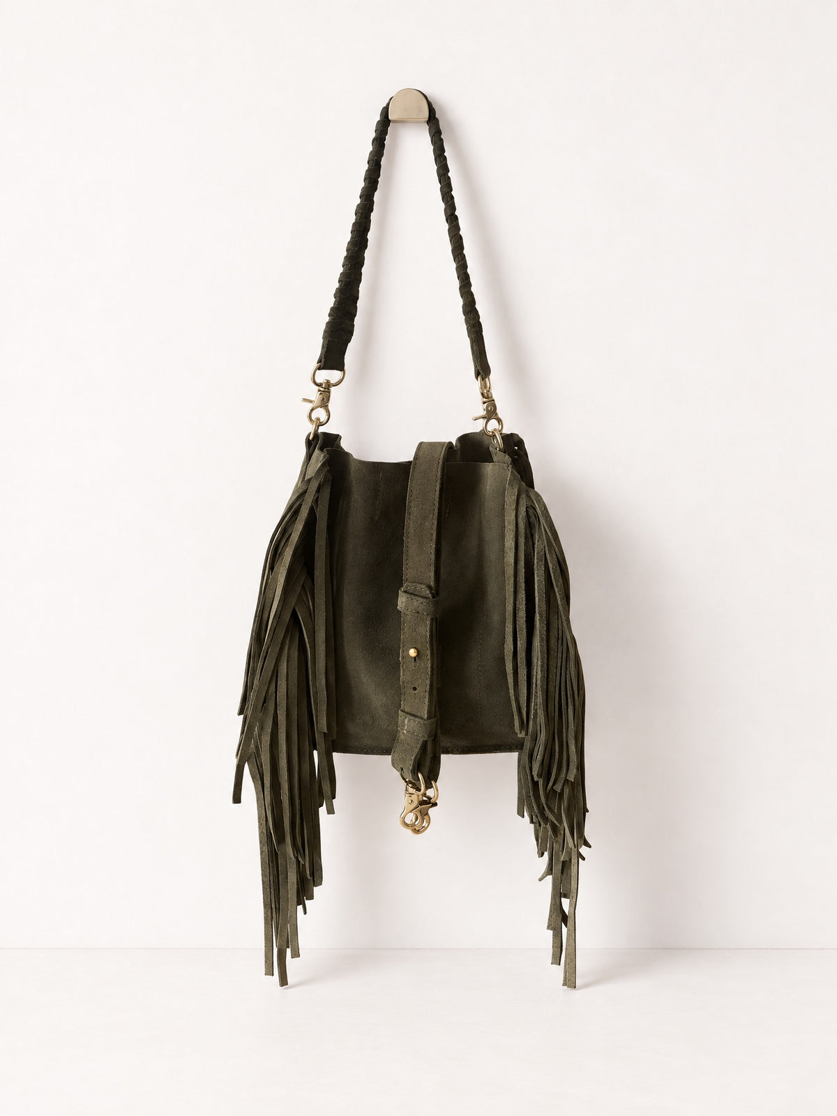 Tote Mini con Flecos de Gamuza