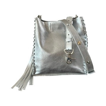 Bolsa Tote Mini de piel auténtica, color café