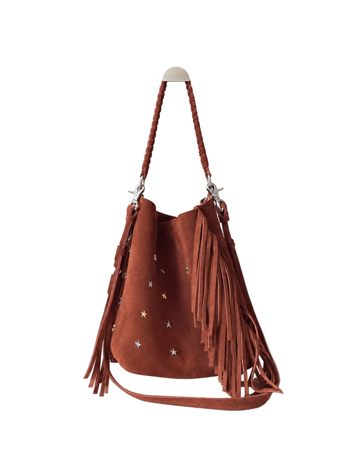 Tote con Flecos y Estrellas de Piel Hecha a Mano | UTHENTIC